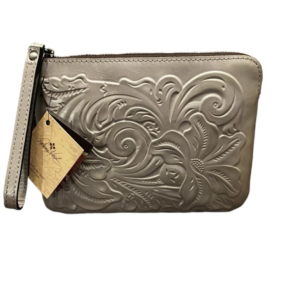 Patricia Nash Tooled Cassini Wristlet in Stone. New with tags